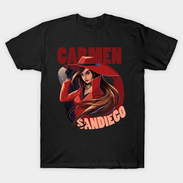 Carmen Sandiego Red T-Shirt by KyleCreated